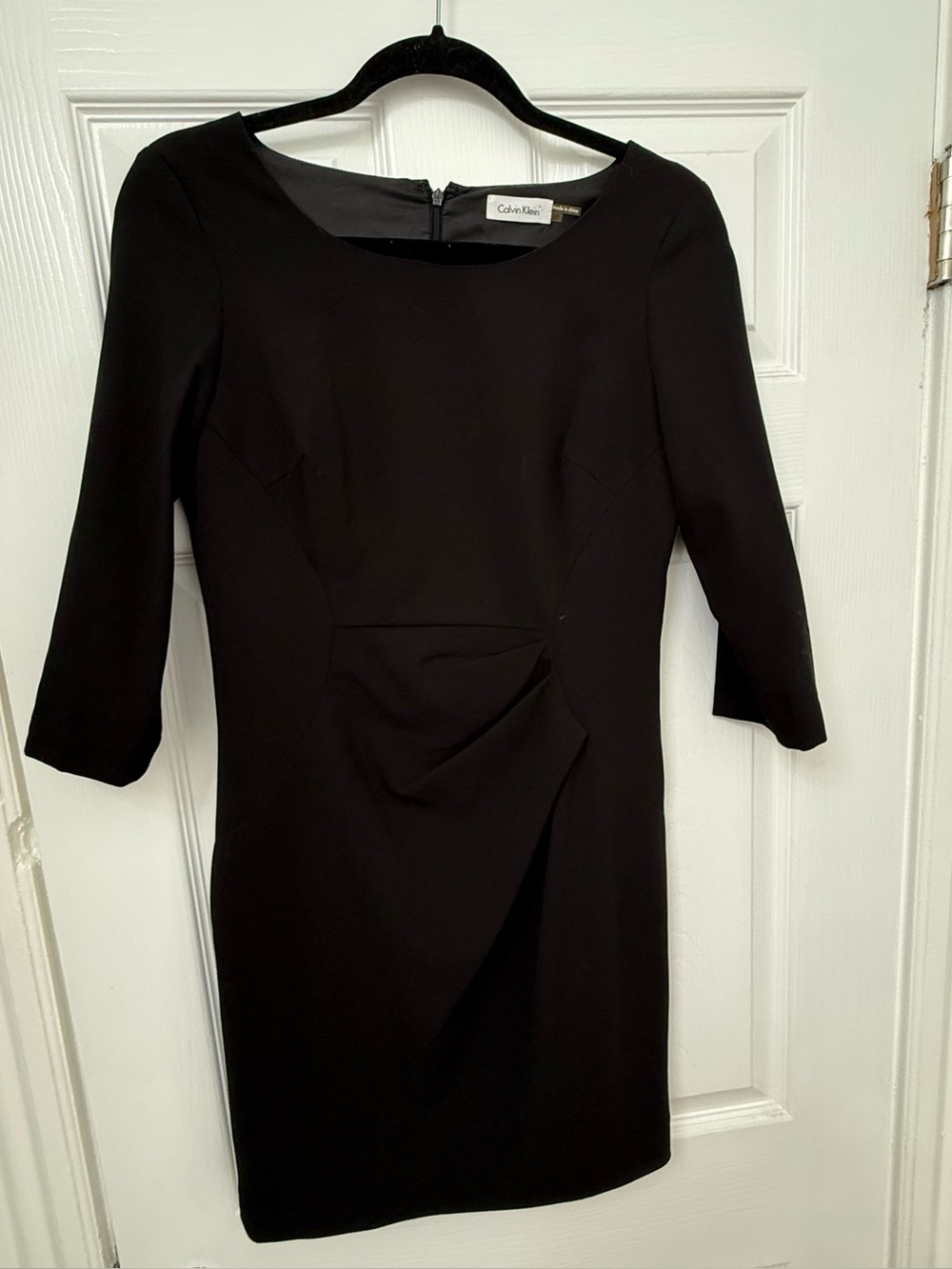 Calvin Klein Black Long Sleeve Sheath Dress